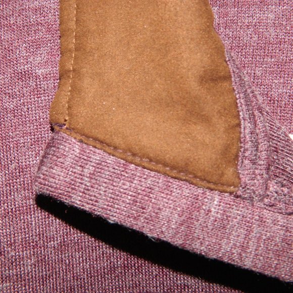 Banana Republic Suede Collar 1/4 Zip Sweater Mens Size Large (N-19) - Picture 3 of 5